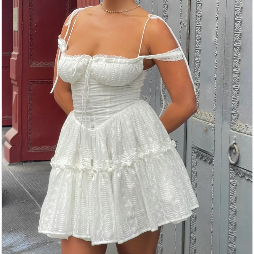 Wild rose and sparrow short white fae dress xl